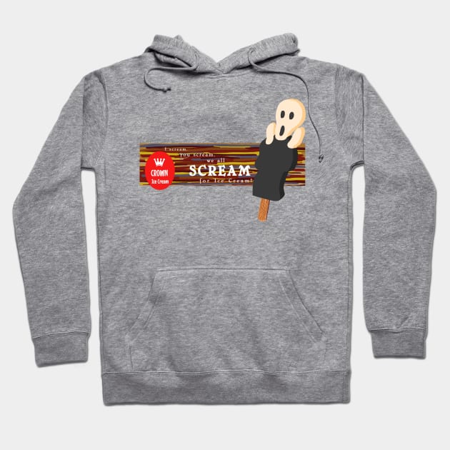 Crown Ice Cream Ad: Scream Vanilla and Licorice Ice Cream Hoodie by Slabafinety